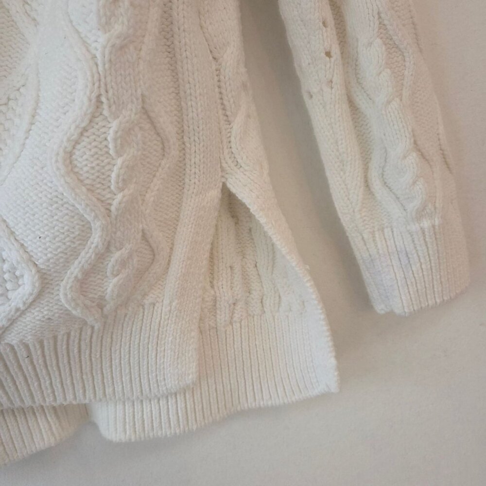 Pilcro Anthropologie Jasmine Cable Knit Sweater Chunky Rory Gilmore Women's XS - Picture 5 of 8